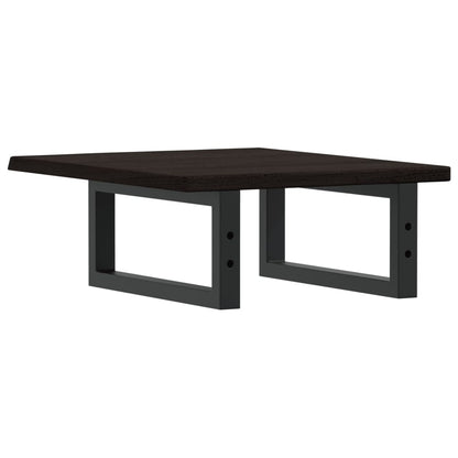 vidaXL Basin Shelf Wall Mounted Steel and Solid Wood Oak
