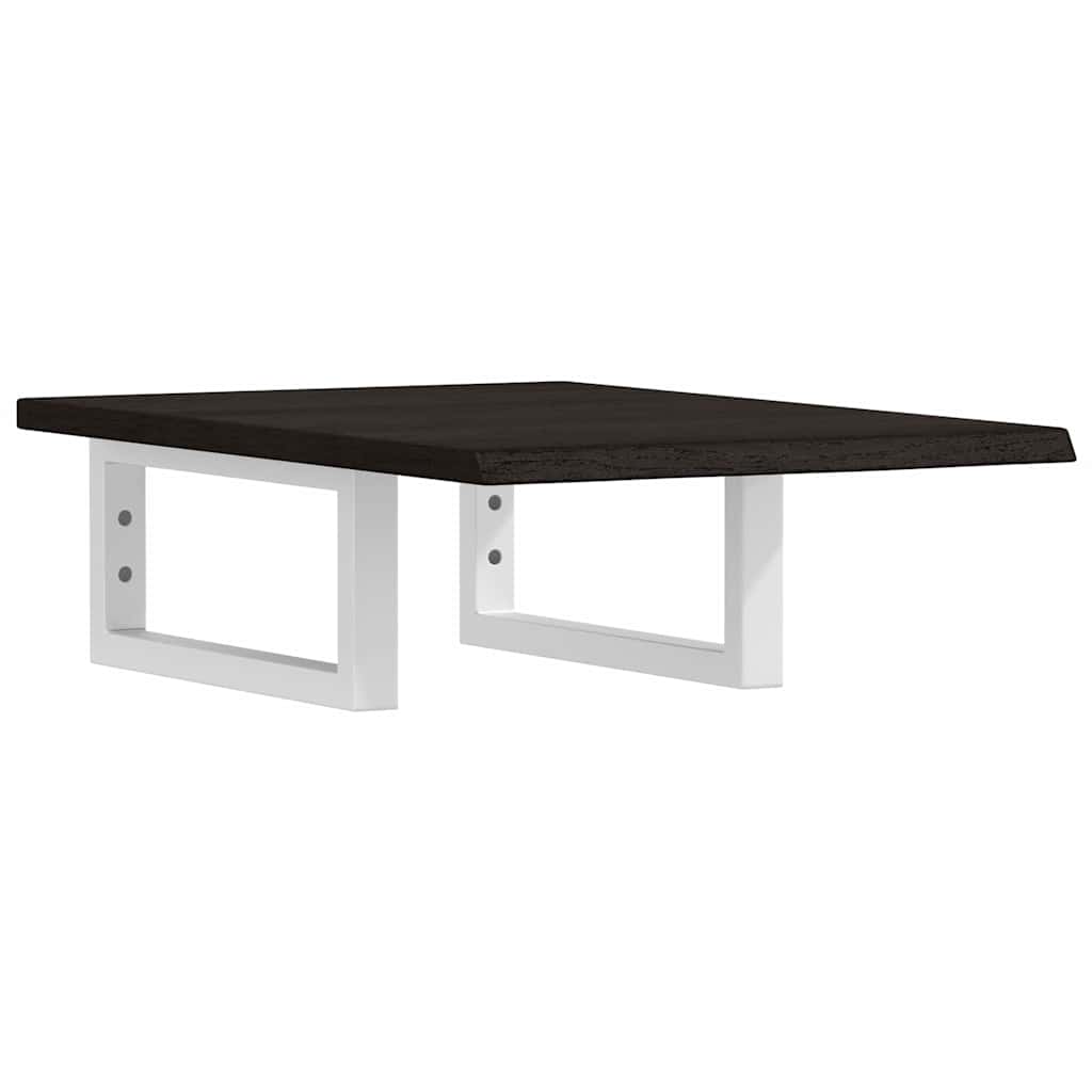 vidaXL Basin Shelf Wall Mounted Steel and Solid Wood Oak