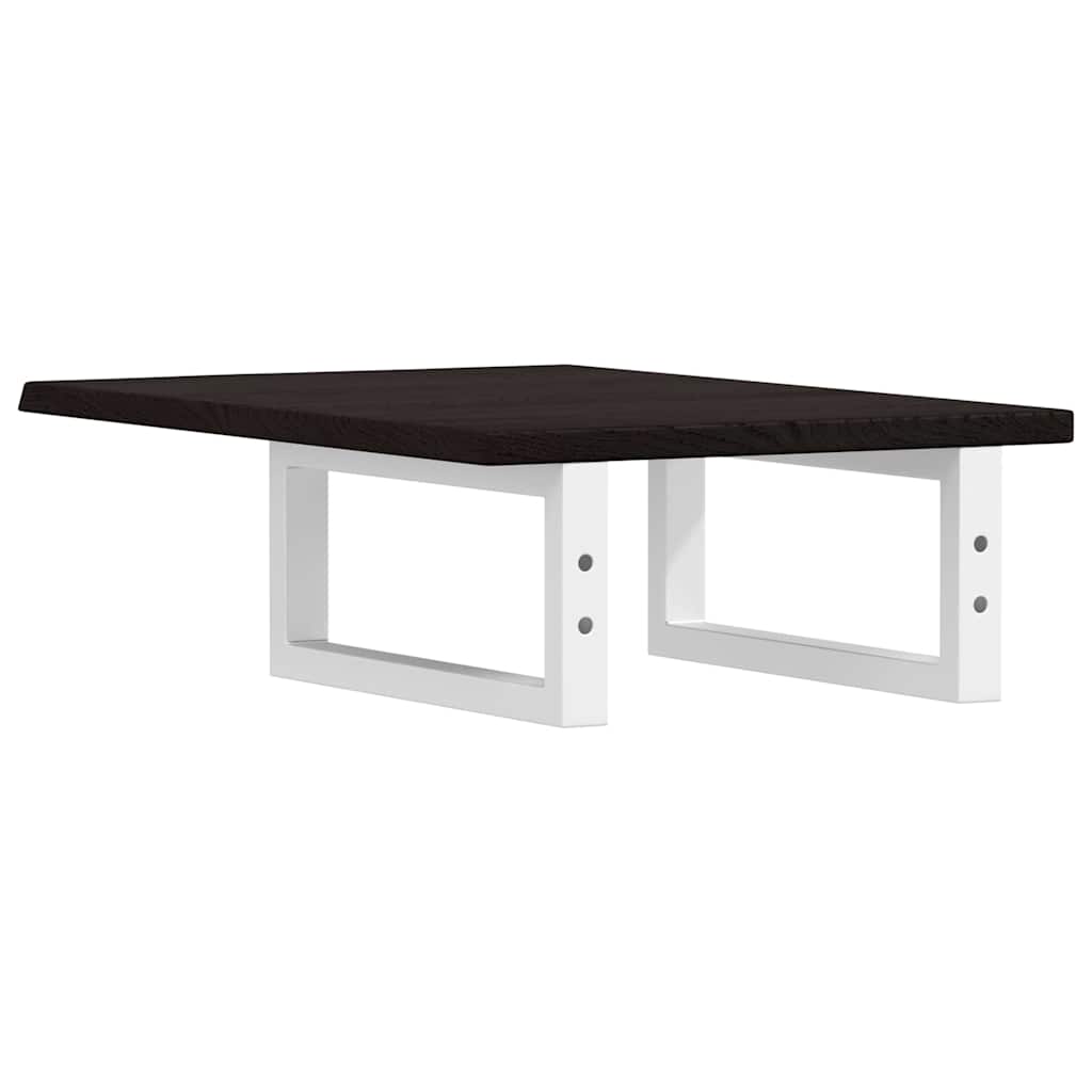 vidaXL Basin Shelf Wall Mounted Steel and Solid Wood Oak