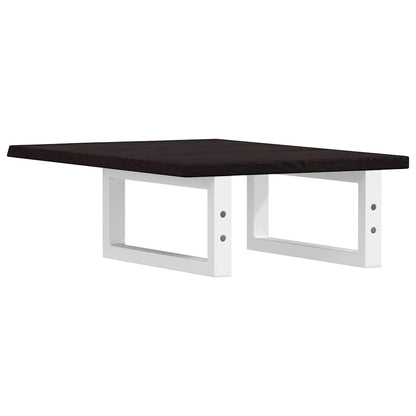 vidaXL Basin Shelf Wall Mounted Steel and Solid Wood Oak