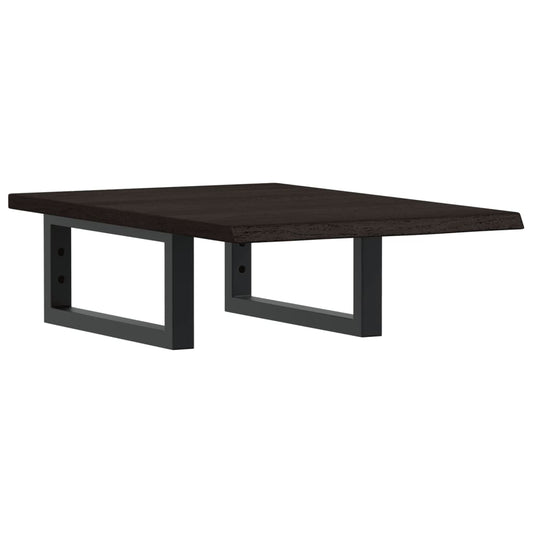 vidaXL Basin Shelf Wall Mounted Steel and Solid Wood Oak