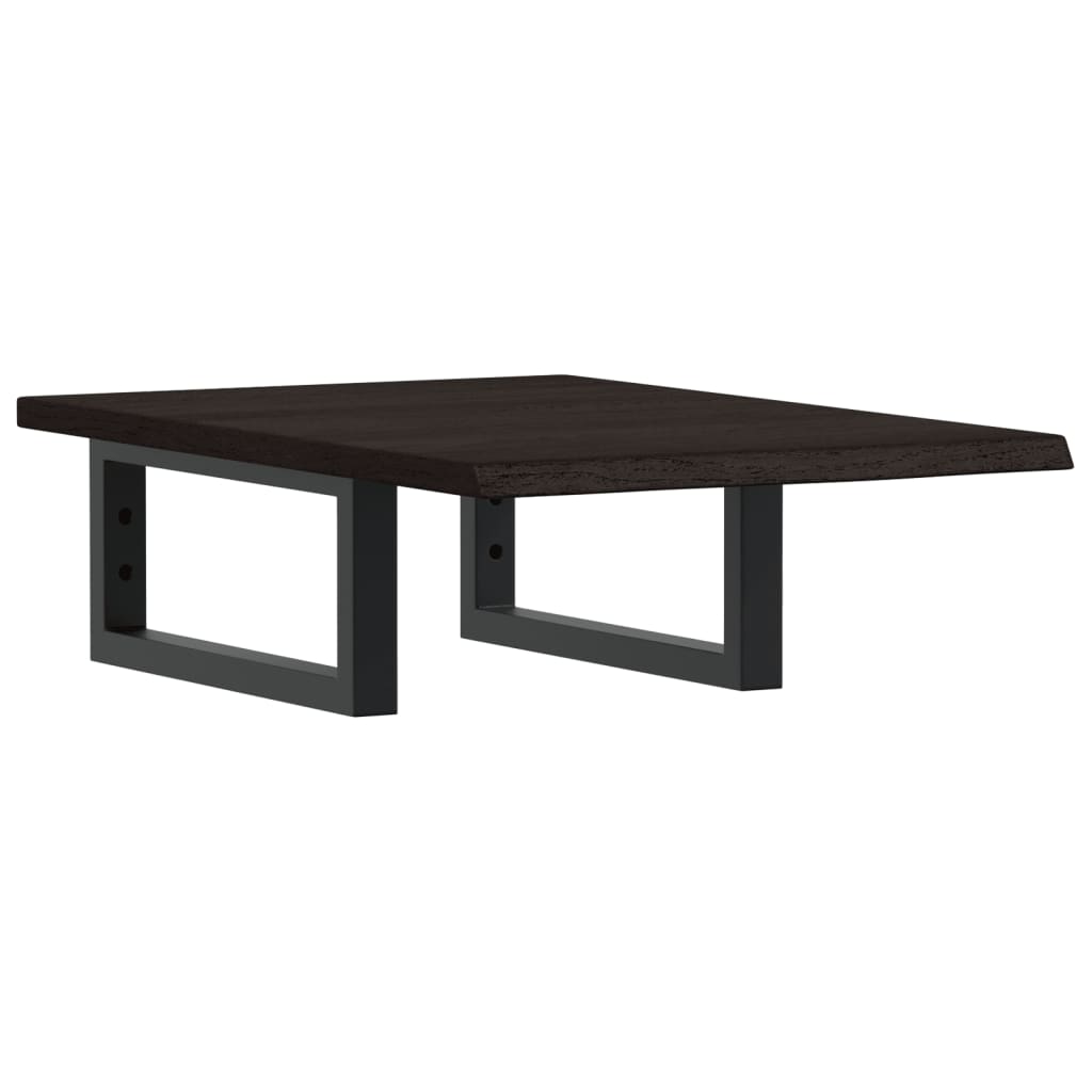 vidaXL Basin Shelf Wall Mounted Steel and Solid Wood Oak