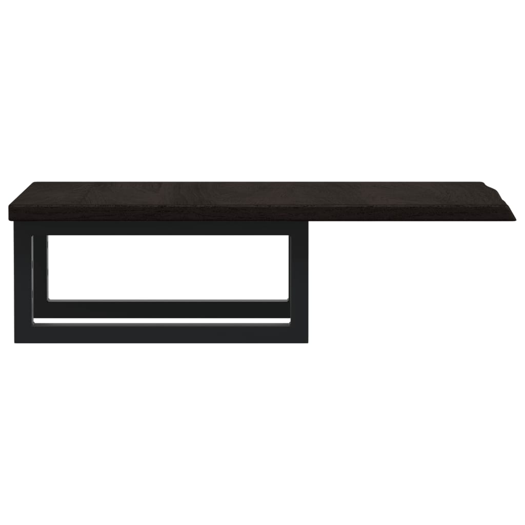 vidaXL Basin Shelf Wall Mounted Steel and Solid Wood Oak
