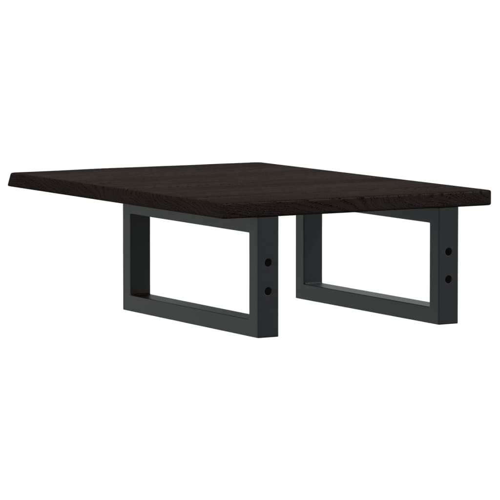 vidaXL Basin Shelf Wall Mounted Steel and Solid Wood Oak