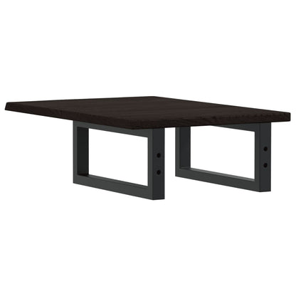 vidaXL Basin Shelf Wall Mounted Steel and Solid Wood Oak