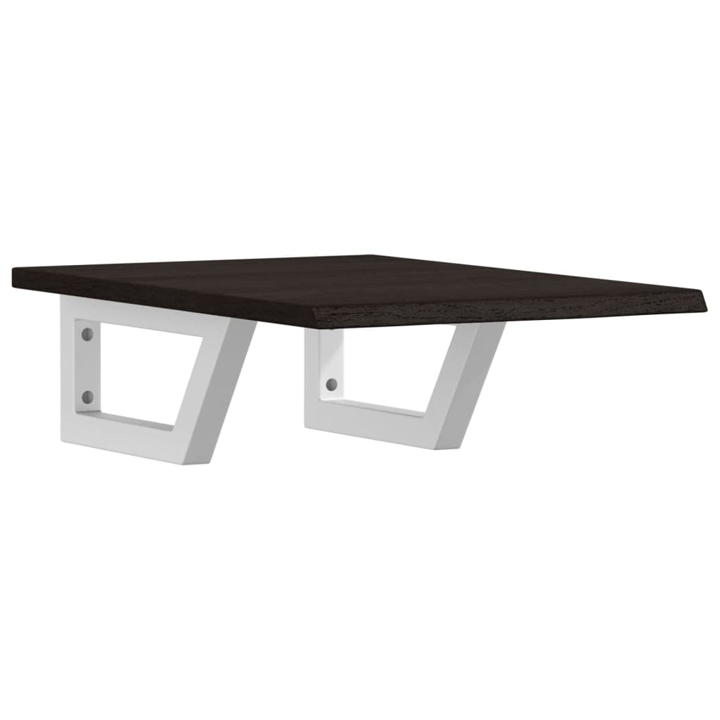 vidaXL Basin Shelf Wall Mounted Steel and Solid Wood Oak