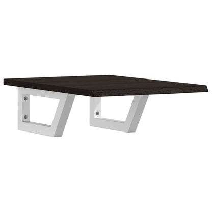 vidaXL Basin Shelf Wall Mounted Steel and Solid Wood Oak