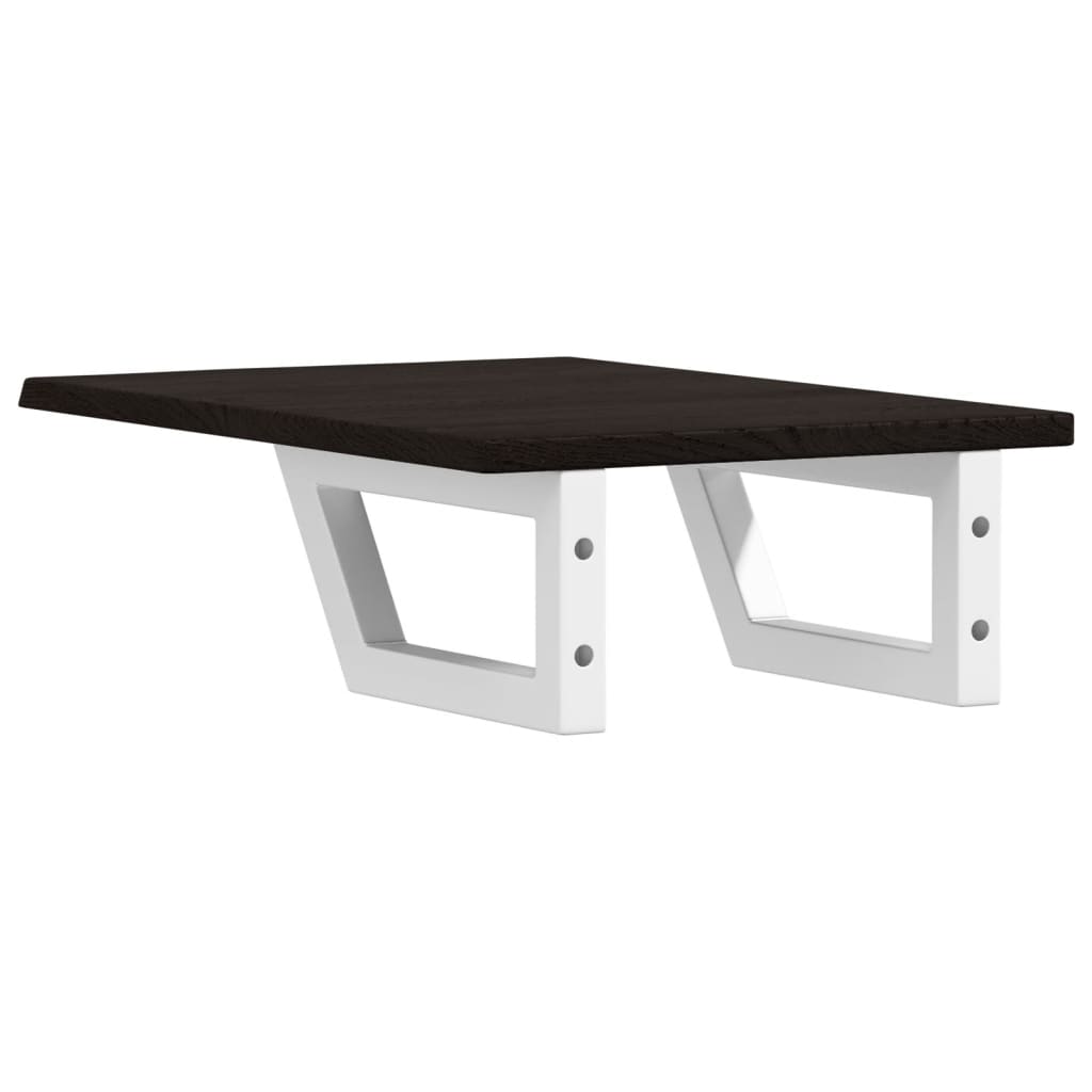 vidaXL Basin Shelf Wall Mounted Steel and Solid Wood Oak