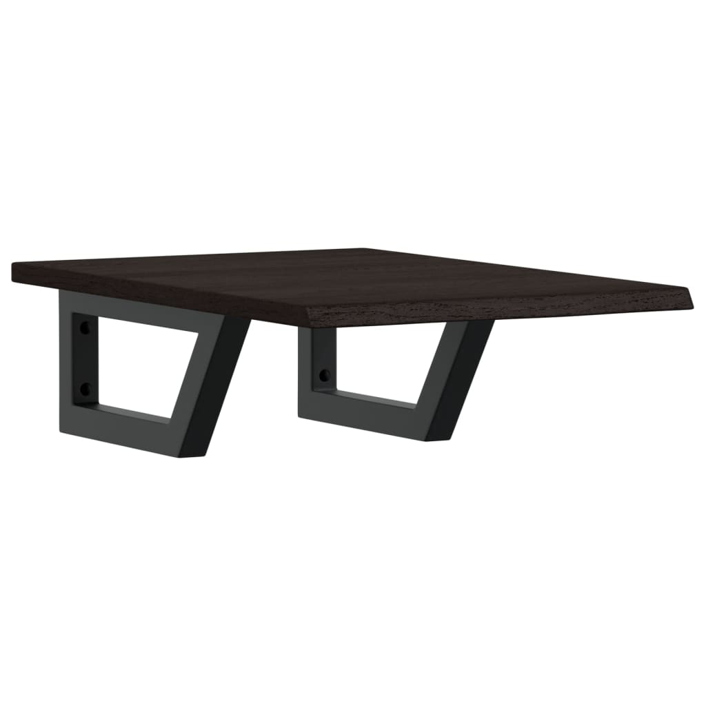 vidaXL Basin Shelf Wall Mounted Steel and Solid Wood Oak