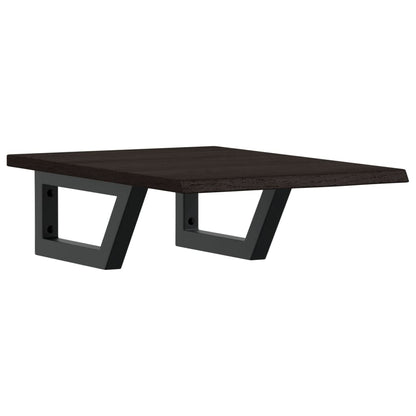 vidaXL Basin Shelf Wall Mounted Steel and Solid Wood Oak