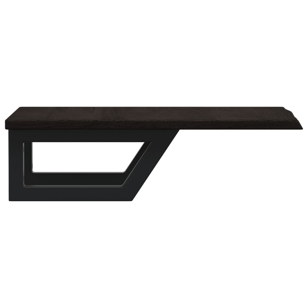 vidaXL Basin Shelf Wall Mounted Steel and Solid Wood Oak