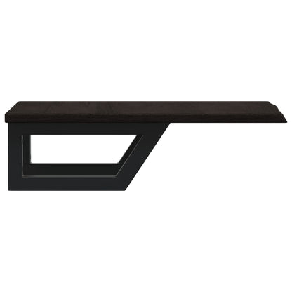 vidaXL Basin Shelf Wall Mounted Steel and Solid Wood Oak