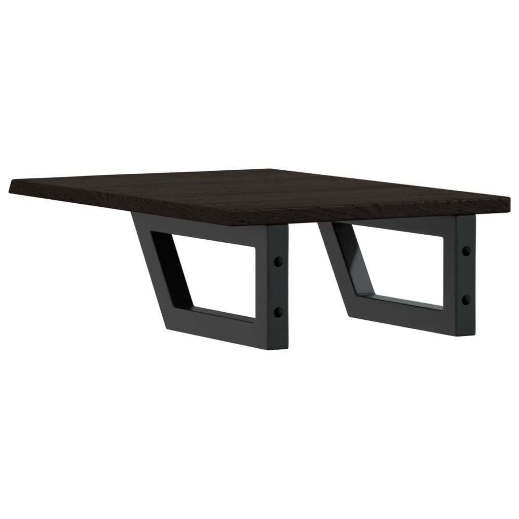 vidaXL Basin Shelf Wall Mounted Steel and Solid Wood Oak