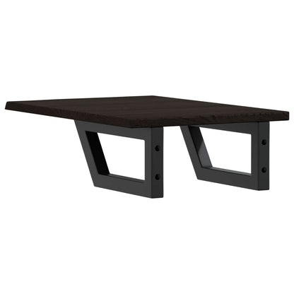 vidaXL Basin Shelf Wall Mounted Steel and Solid Wood Oak