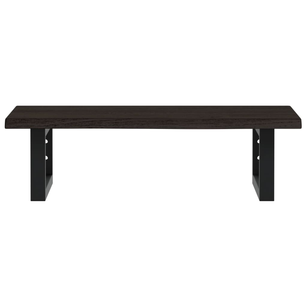 vidaXL Basin Shelf Wall Mounted Steel and Solid Wood Oak