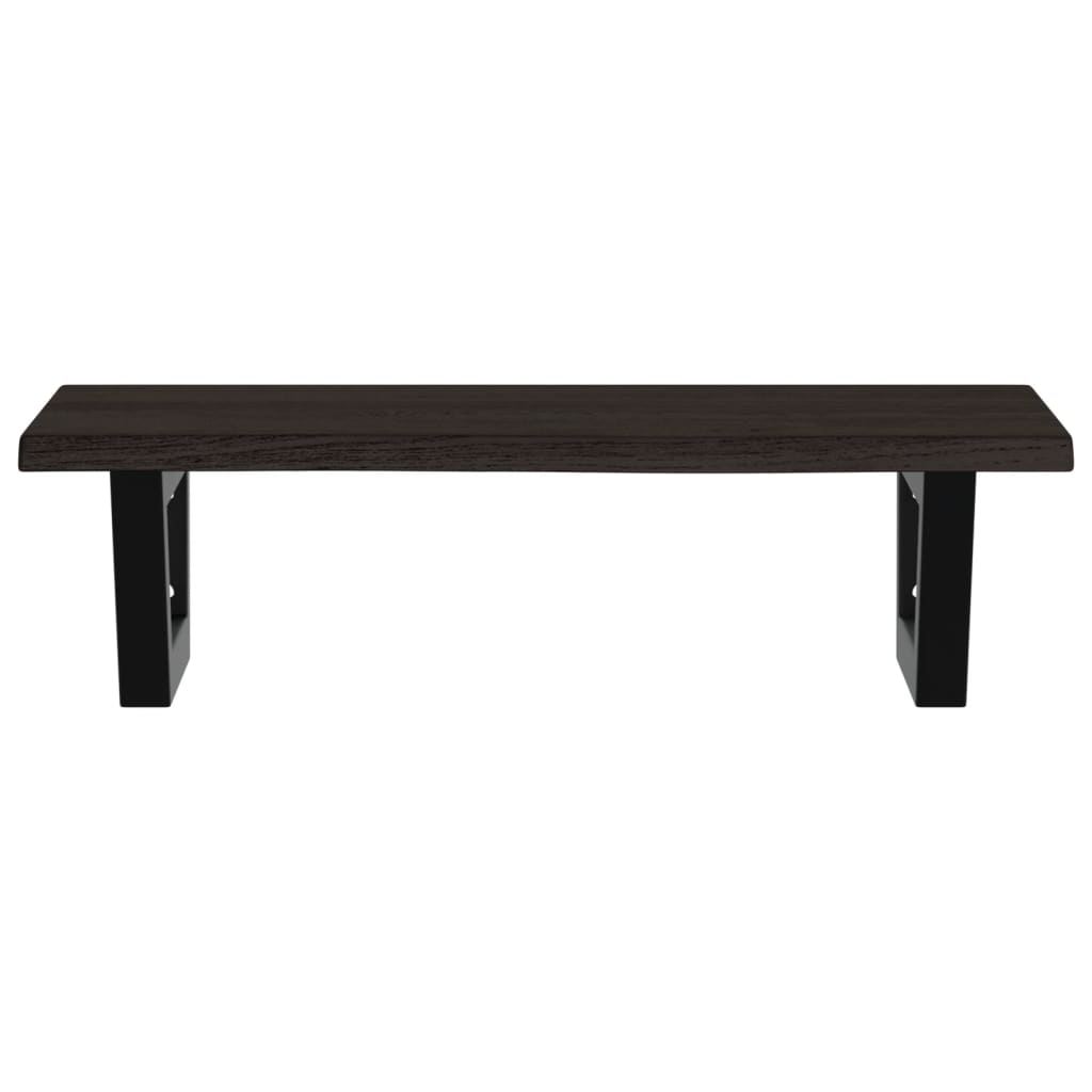 vidaXL Basin Shelf Wall Mounted Steel and Solid Wood Oak