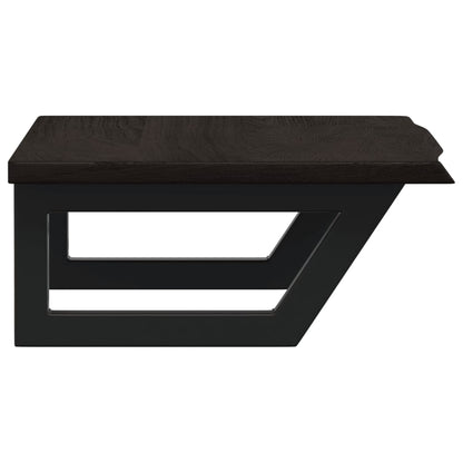 vidaXL Basin Shelf Wall Mounted Steel and Solid Wood Oak