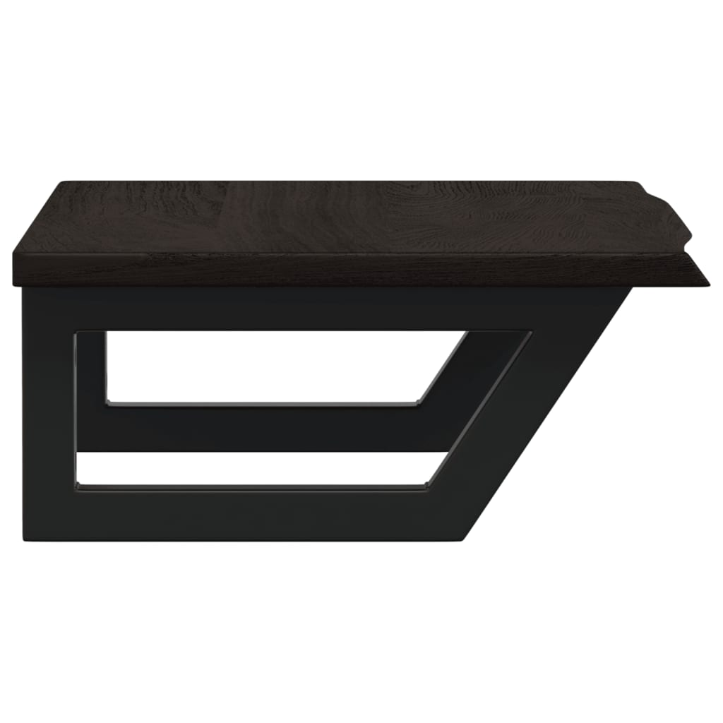 vidaXL Basin Shelf Wall Mounted Steel and Solid Wood Oak