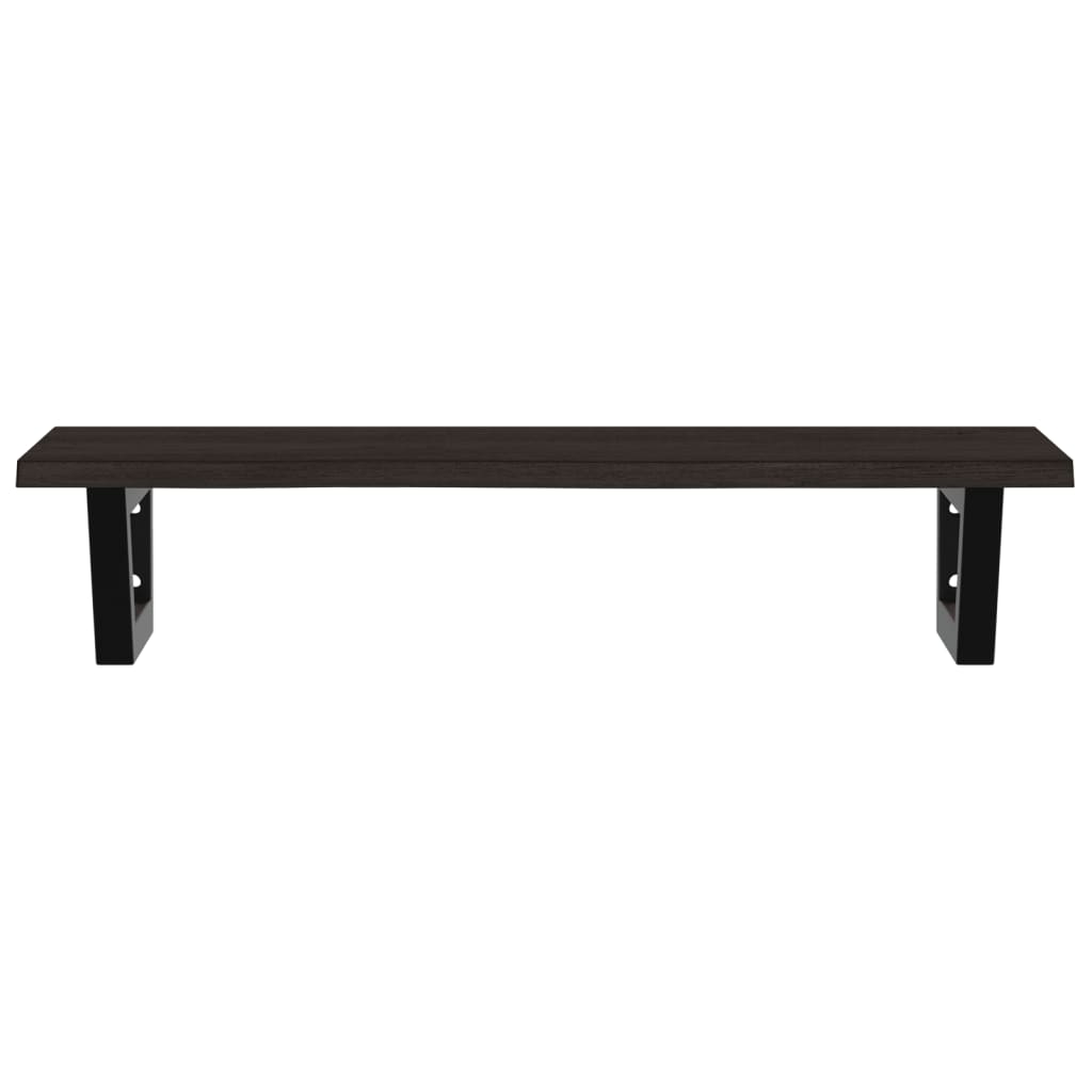 vidaXL Basin Shelf Wall Mounted Steel and Solid Wood Oak