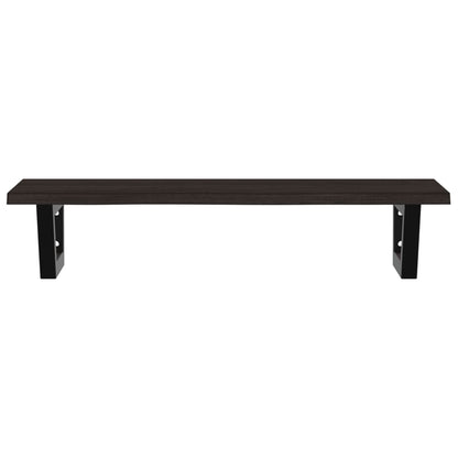 vidaXL Basin Shelf Wall Mounted Steel and Solid Wood Oak