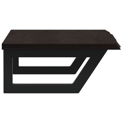 vidaXL Basin Shelf Wall Mounted Steel and Solid Wood Oak