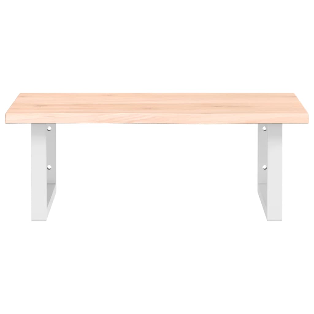 vidaXL Basin Shelf Wall Mounted Steel and Solid Wood Oak