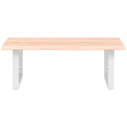 vidaXL Basin Shelf Wall Mounted Steel and Solid Wood Oak