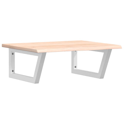vidaXL Basin Shelf Wall Mounted Steel and Solid Wood Oak