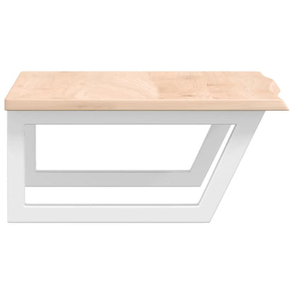vidaXL Basin Shelf Wall Mounted Steel and Solid Wood Oak