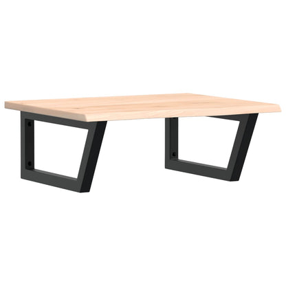 vidaXL Basin Shelf Wall Mounted Steel and Solid Wood Oak