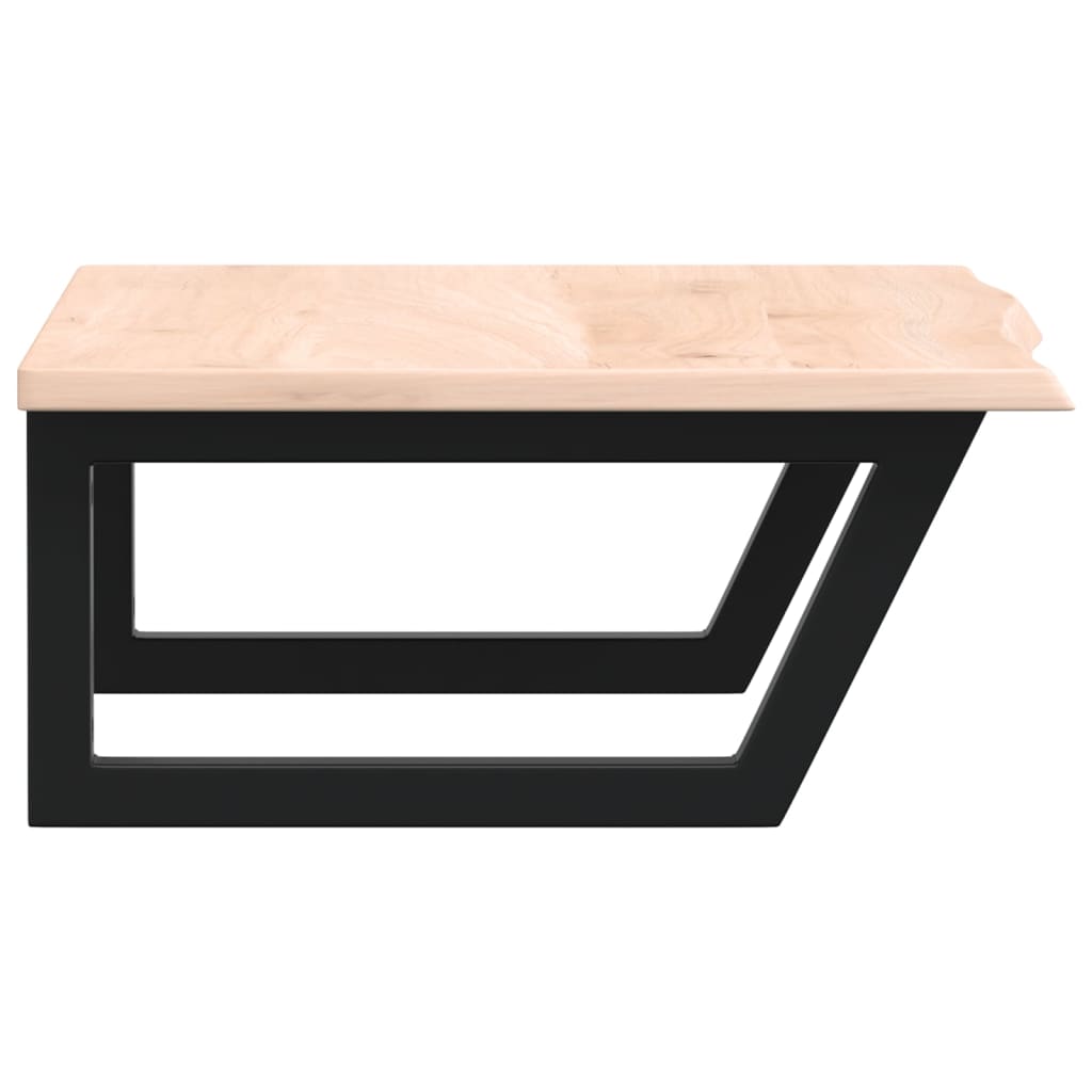 vidaXL Basin Shelf Wall Mounted Steel and Solid Wood Oak