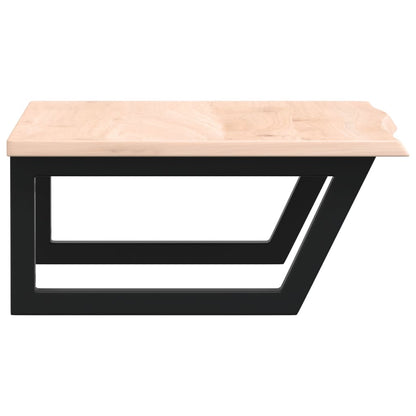 vidaXL Basin Shelf Wall Mounted Steel and Solid Wood Oak