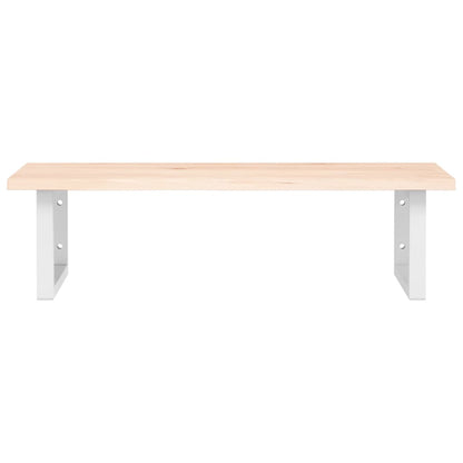 vidaXL Basin Shelf Wall Mounted Steel and Solid Wood Oak