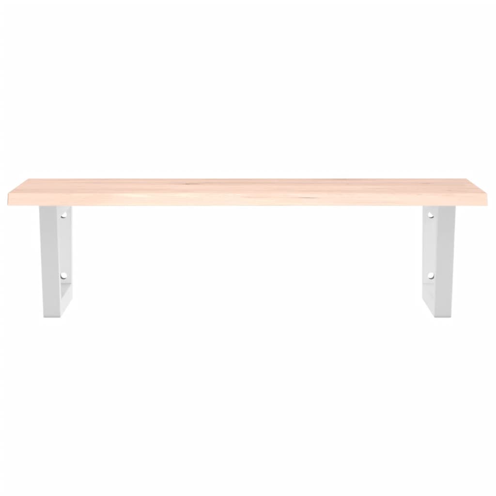 vidaXL Basin Shelf Wall Mounted Steel and Solid Wood Oak