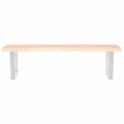 vidaXL Basin Shelf Wall Mounted Steel and Solid Wood Oak