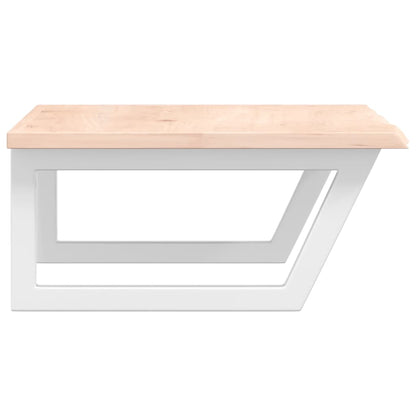 vidaXL Basin Shelf Wall Mounted Steel and Solid Wood Oak