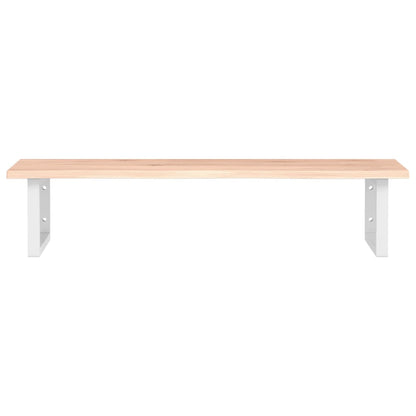 vidaXL Basin Shelf Wall Mounted Steel and Solid Wood Oak