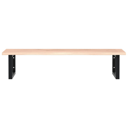 vidaXL Basin Shelf Wall Mounted Steel and Solid Wood Oak