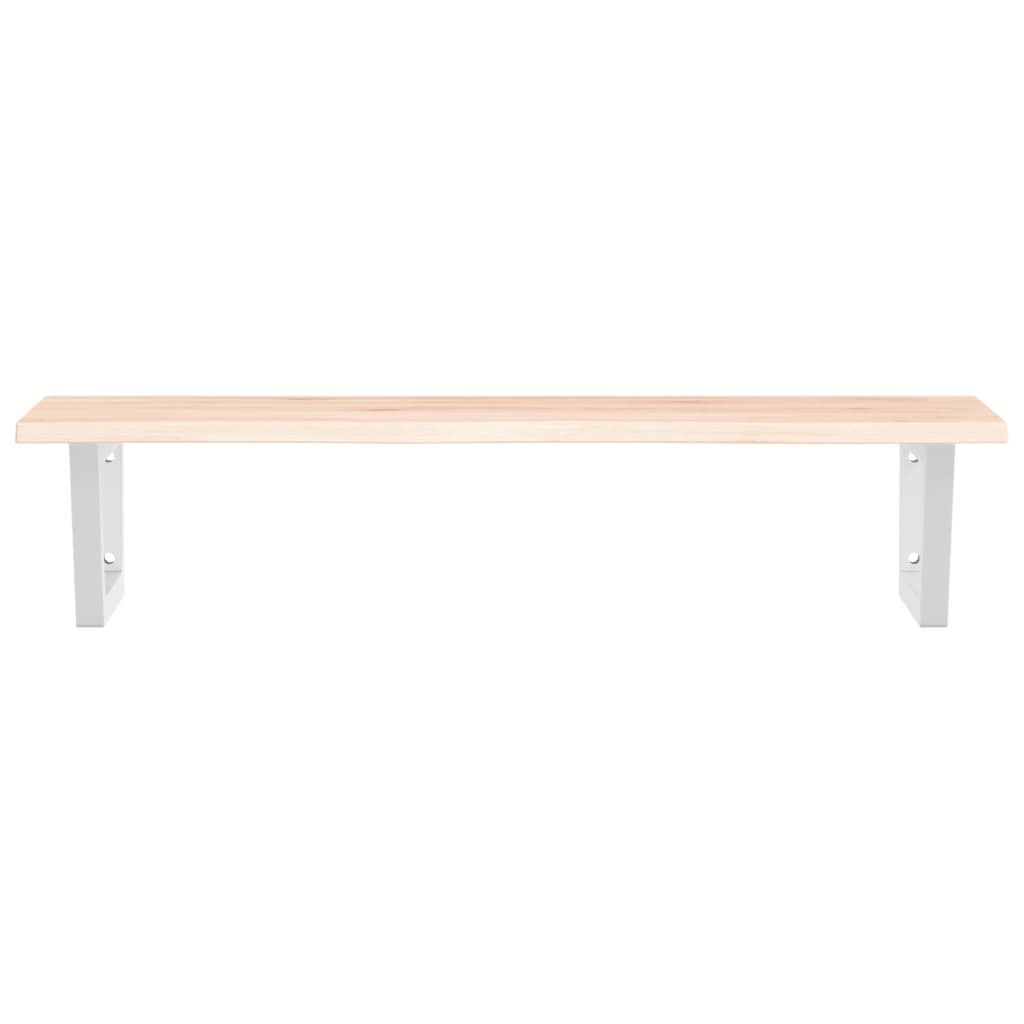 vidaXL Basin Shelf Wall Mounted Steel and Solid Wood Oak