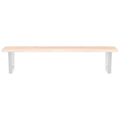 vidaXL Basin Shelf Wall Mounted Steel and Solid Wood Oak