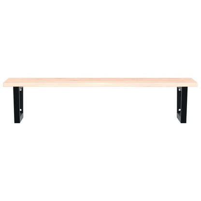 vidaXL Basin Shelf Wall Mounted Steel and Solid Wood Oak