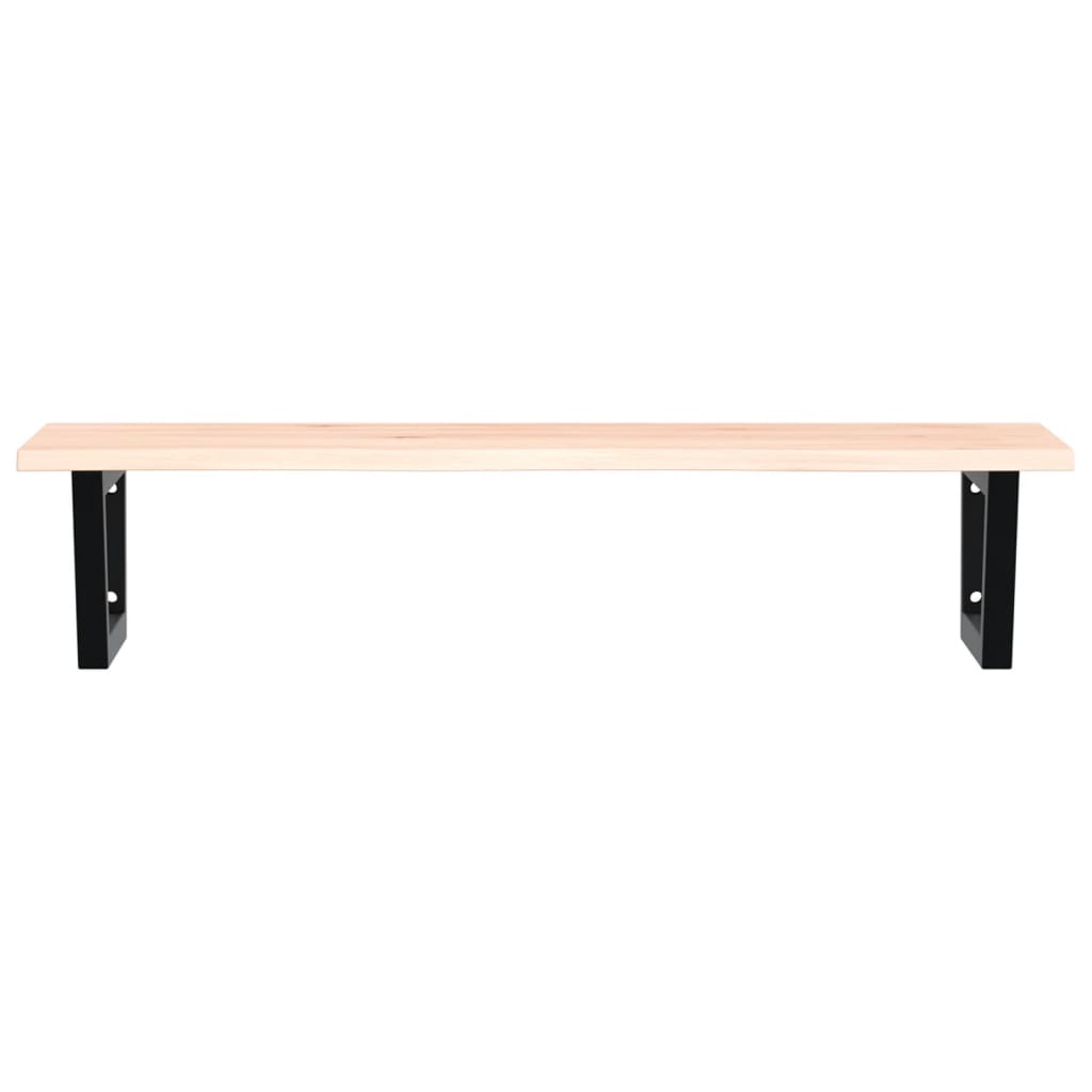 vidaXL Basin Shelf Wall Mounted Steel and Solid Wood Oak