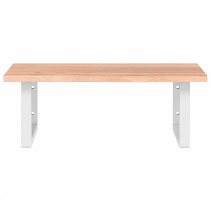 vidaXL Basin Shelf Wall Mounted Steel and Solid Wood Oak