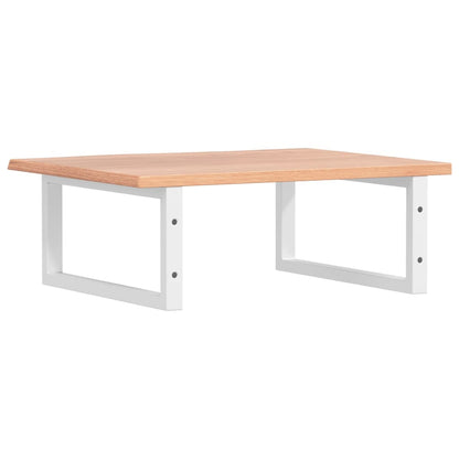 vidaXL Basin Shelf Wall Mounted Steel and Solid Wood Oak