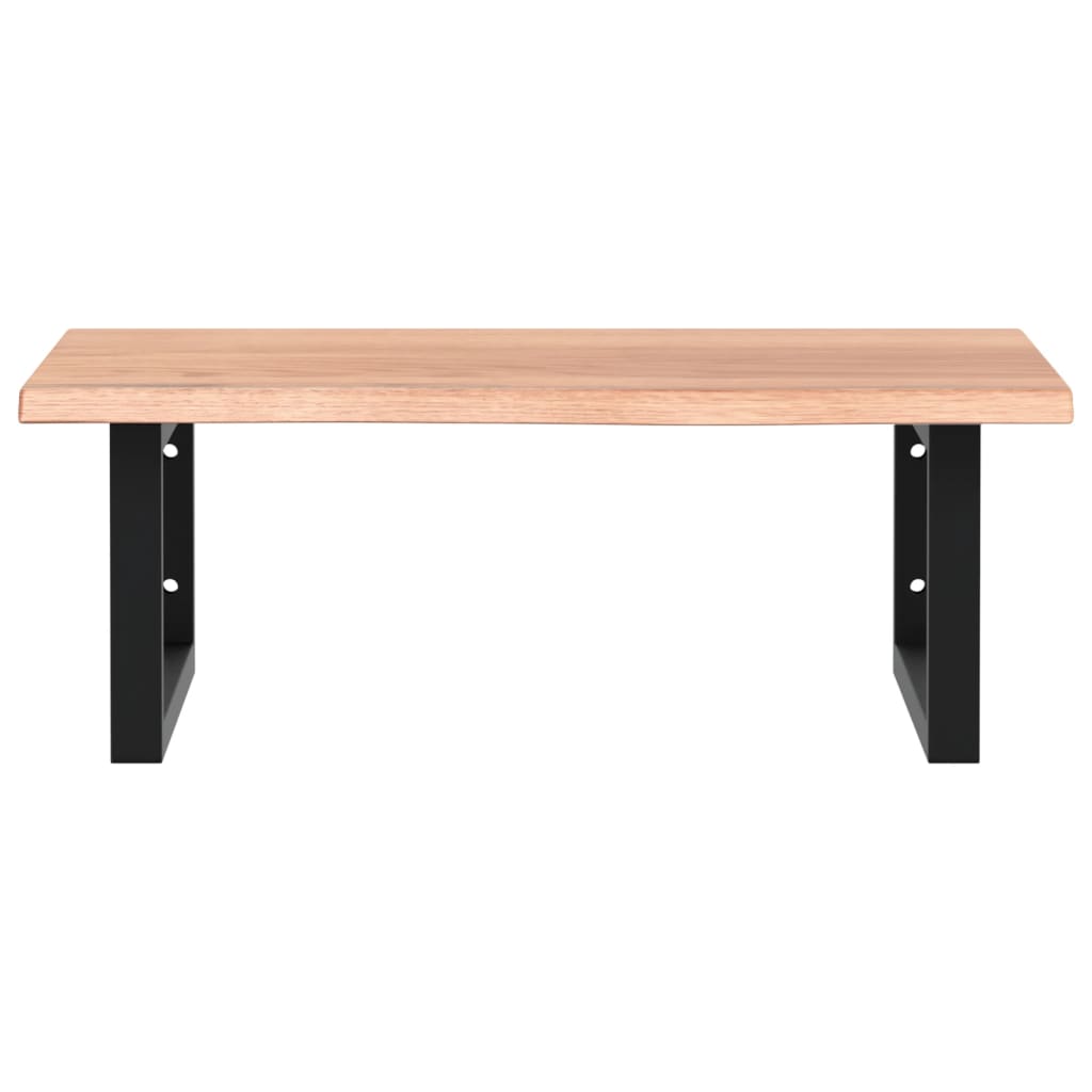 vidaXL Basin Shelf Wall Mounted Steel and Solid Wood Oak