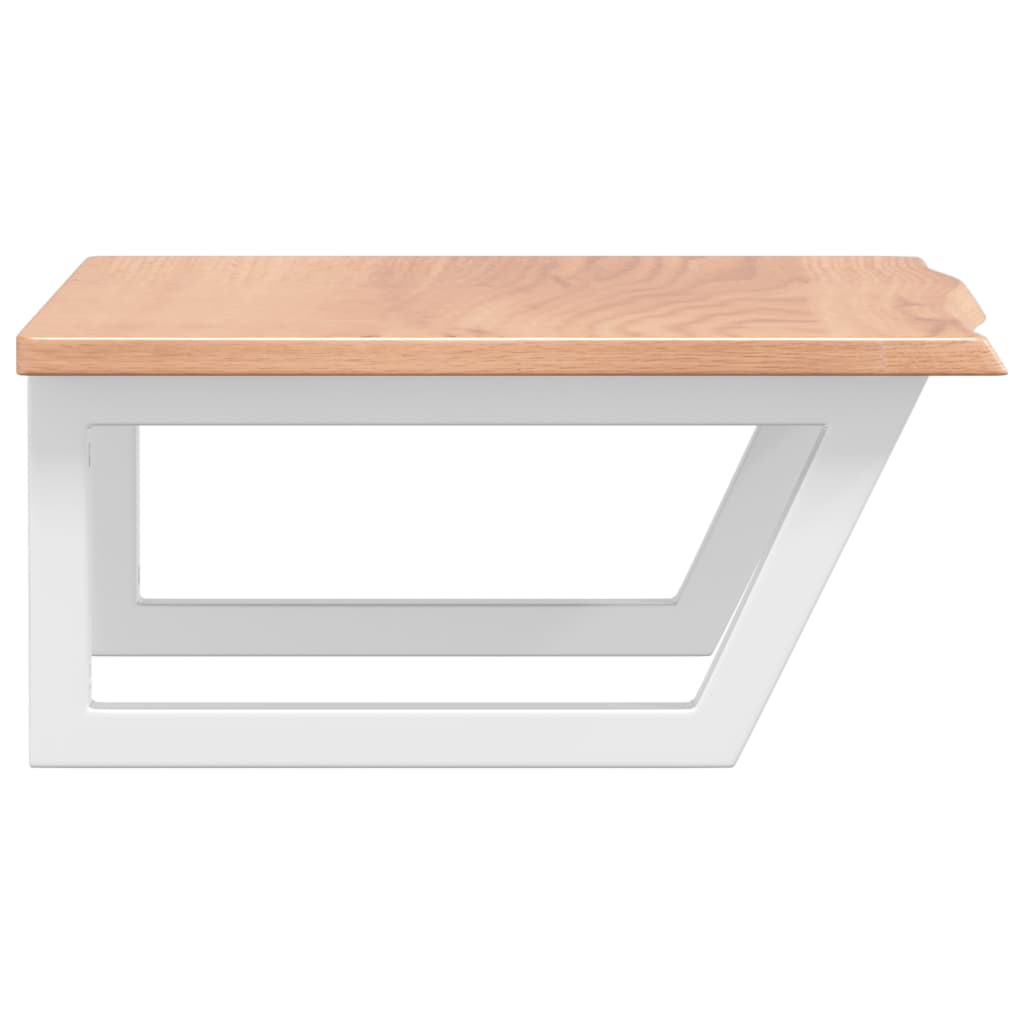 vidaXL Basin Shelf Wall Mounted Steel and Solid Wood Oak