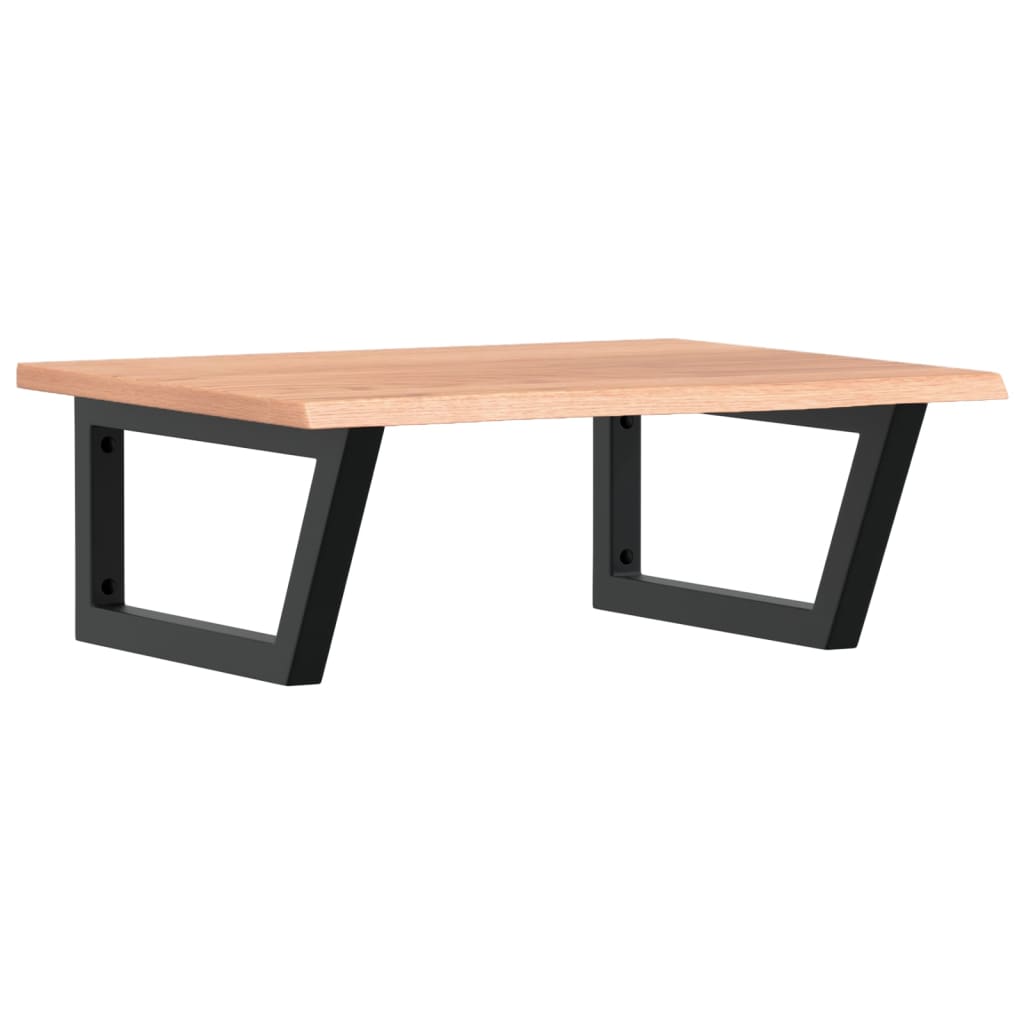 vidaXL Basin Shelf Wall Mounted Steel and Solid Wood Oak