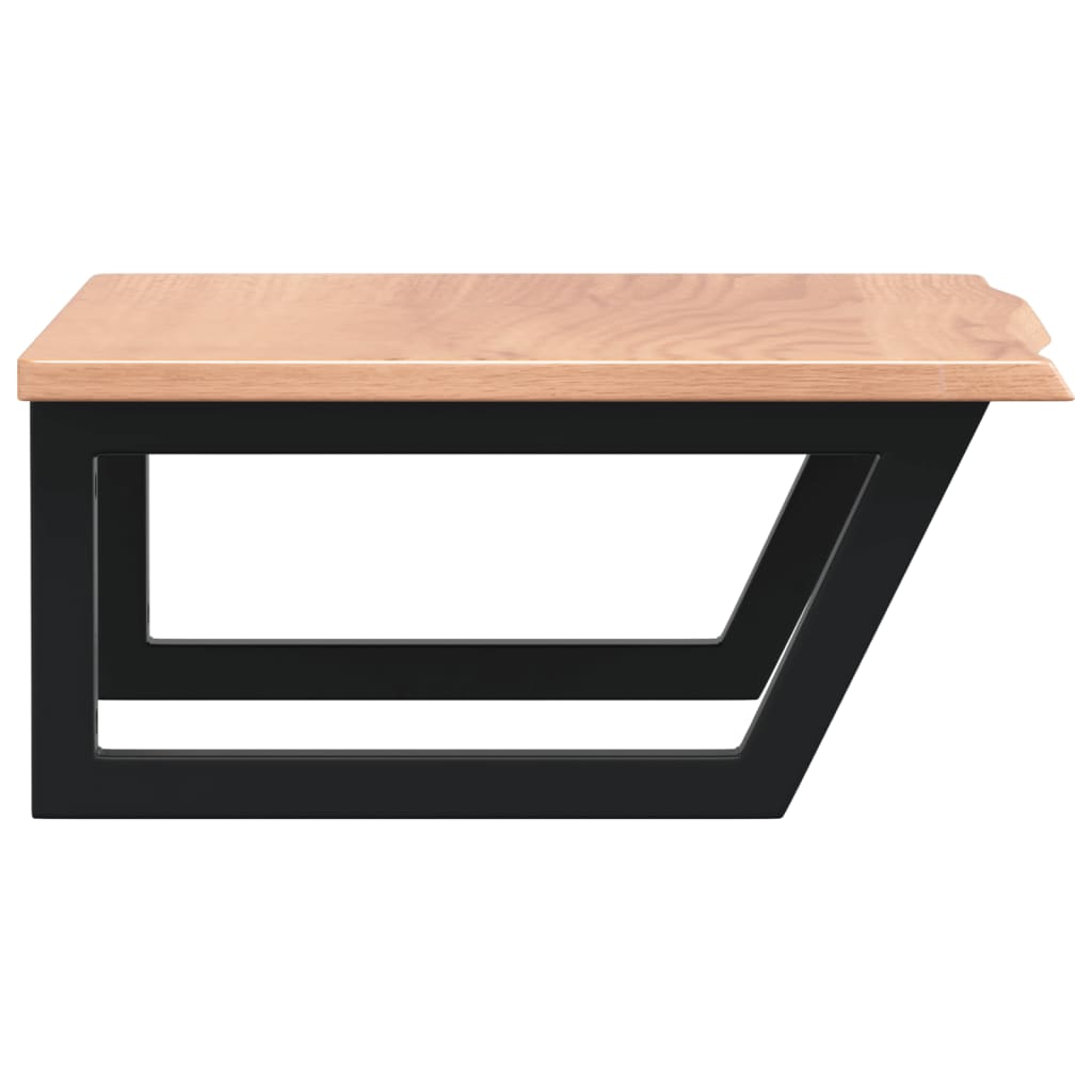 vidaXL Basin Shelf Wall Mounted Steel and Solid Wood Oak