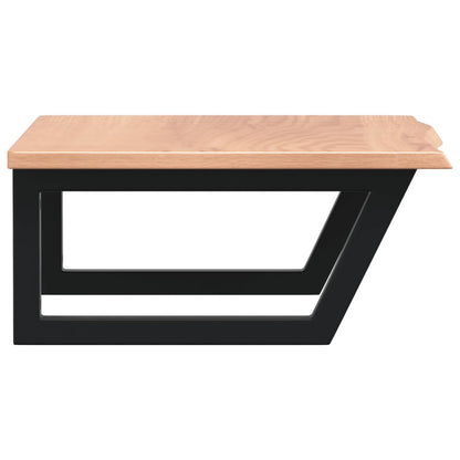 vidaXL Basin Shelf Wall Mounted Steel and Solid Wood Oak