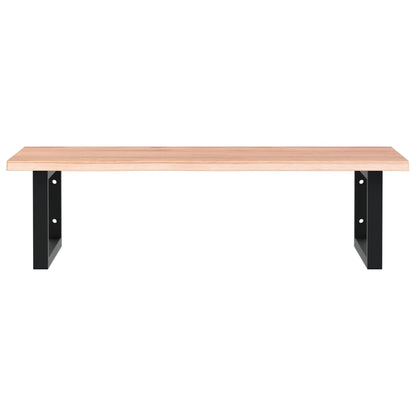 vidaXL Basin Shelf Wall Mounted Steel and Solid Wood Oak